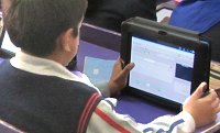 students taking test video